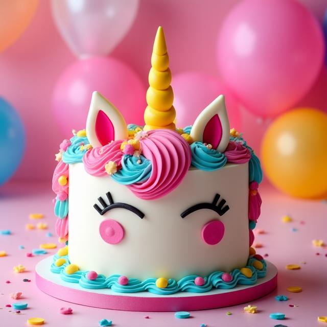 A colourful and creative children's birthday cake.
